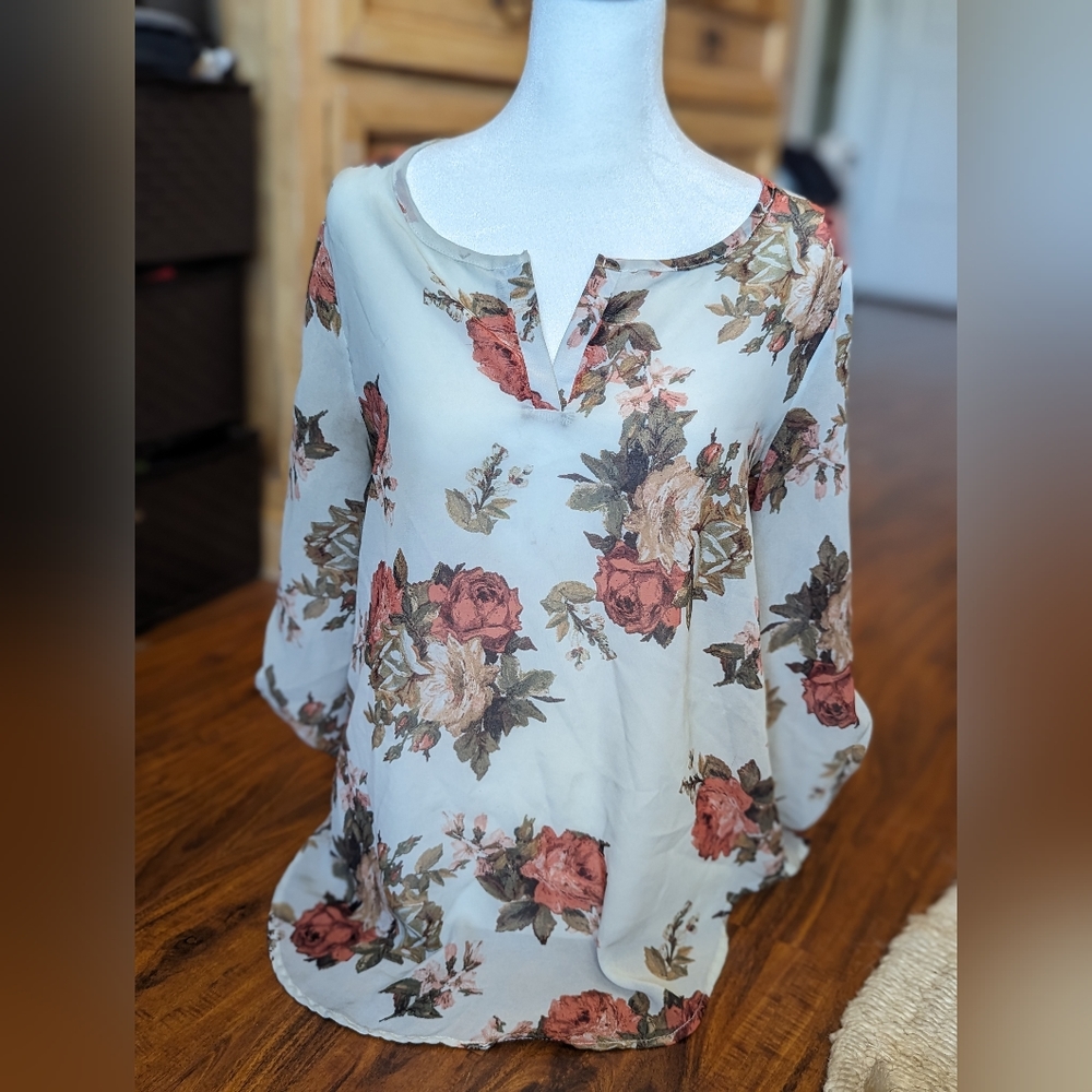 My beloved - boutique flower blouse size medium